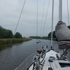 The Retidiep canal leading from Groningen to the Lauwersmeer