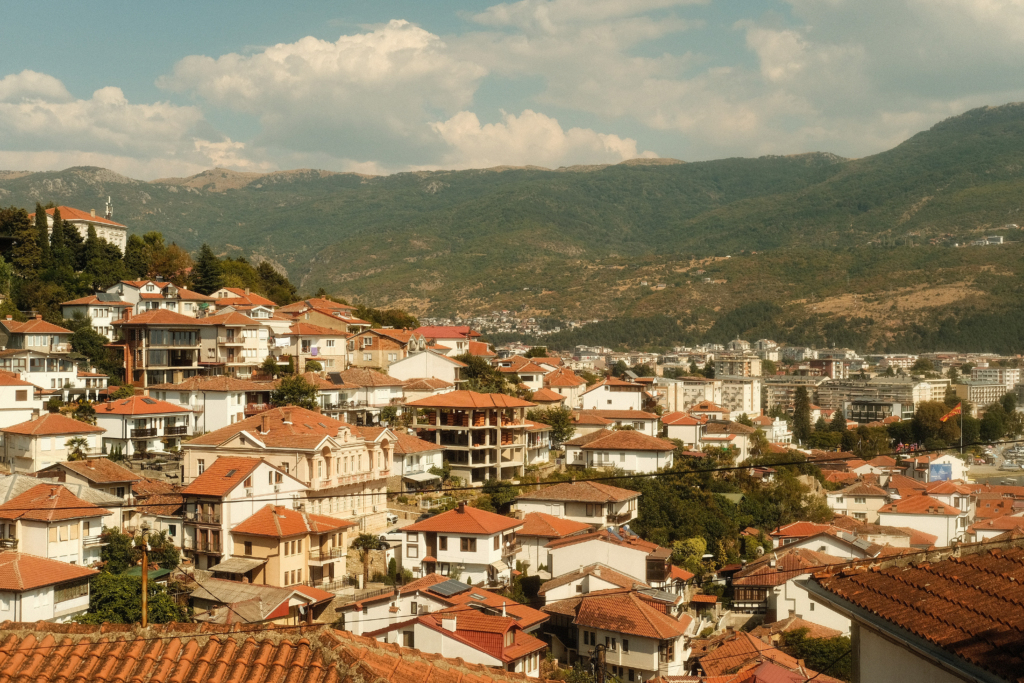 Panorama of Ohrid from the Church of St. John at Kaneo.